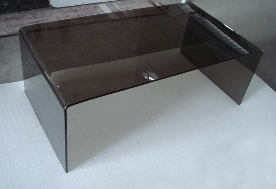 Tempered curved glass coffee table