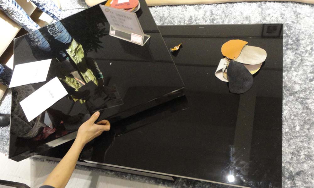 Turn tea table tempered glass